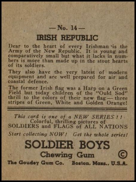 R142 1934 Goudey Soldier Boys